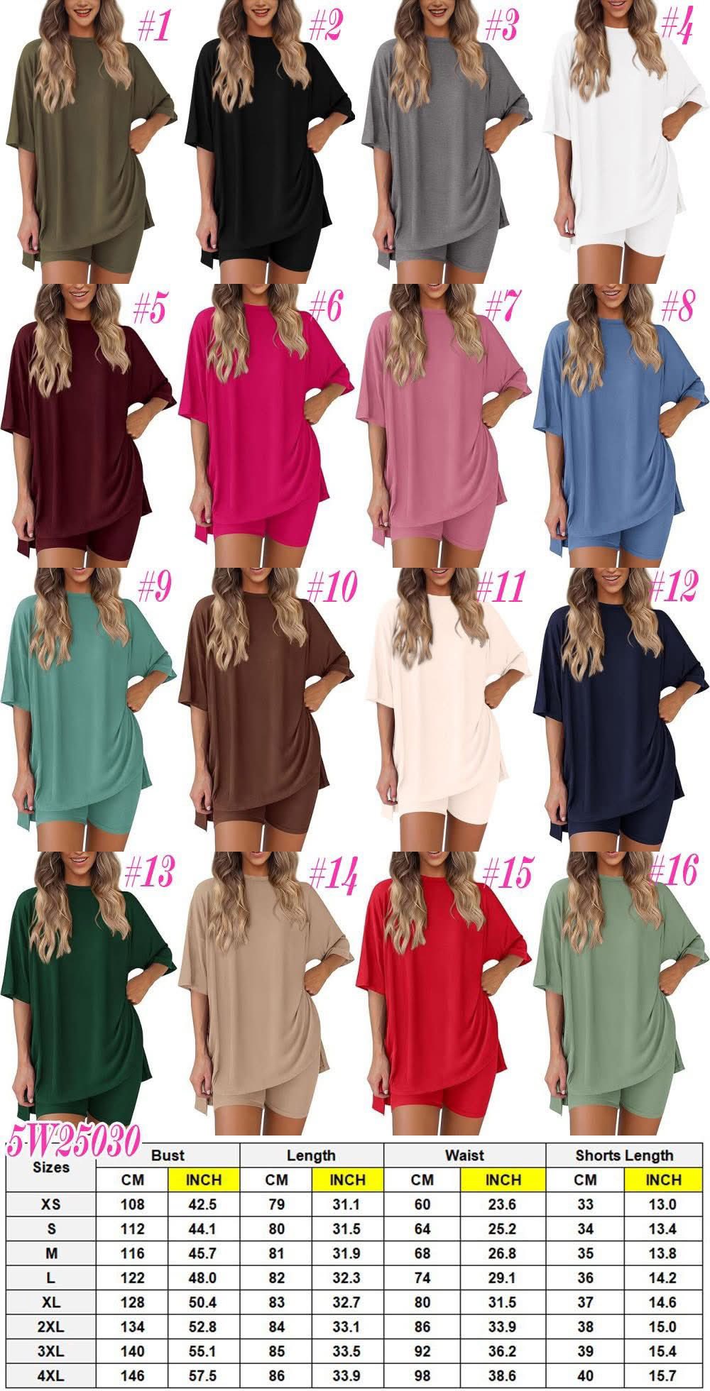WOMEN’S CASUAL TEE + BIKER SHORTS SET