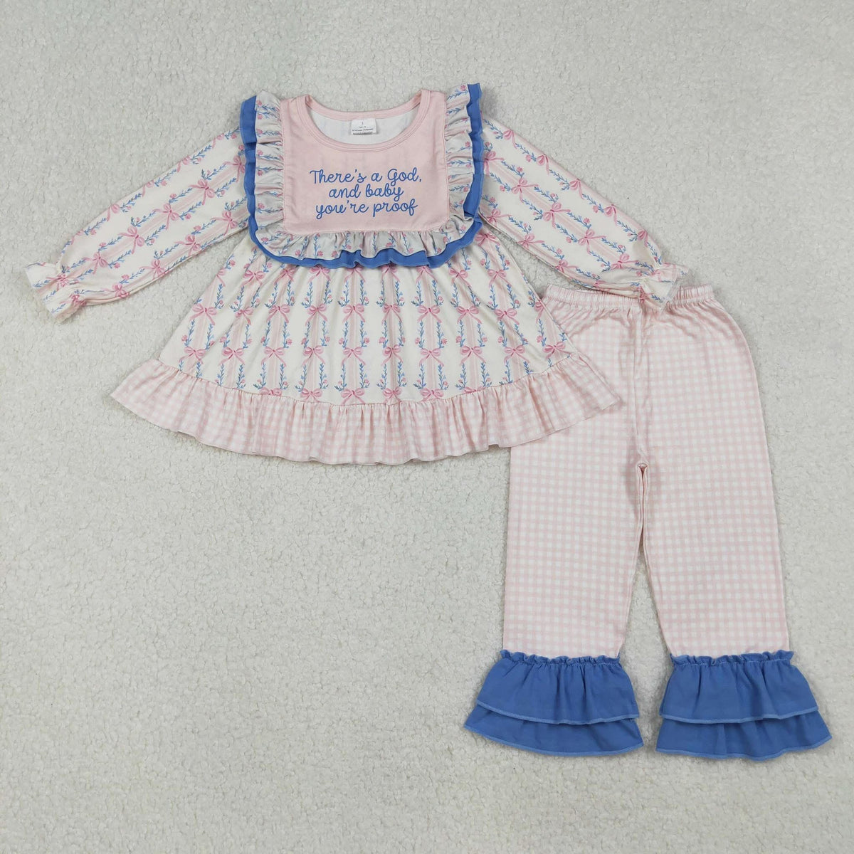 There’s a God and baby your proof- pant set RTS