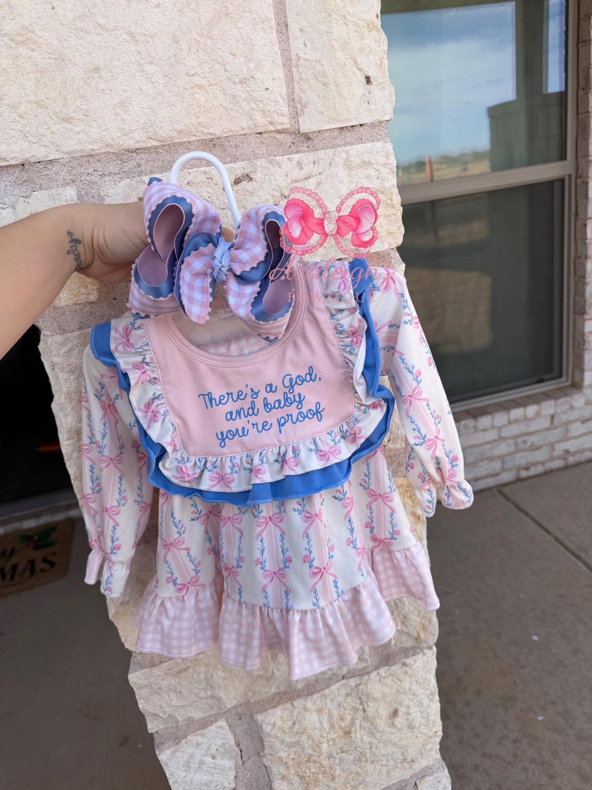 There’s a God and baby your proof- pant set RTS