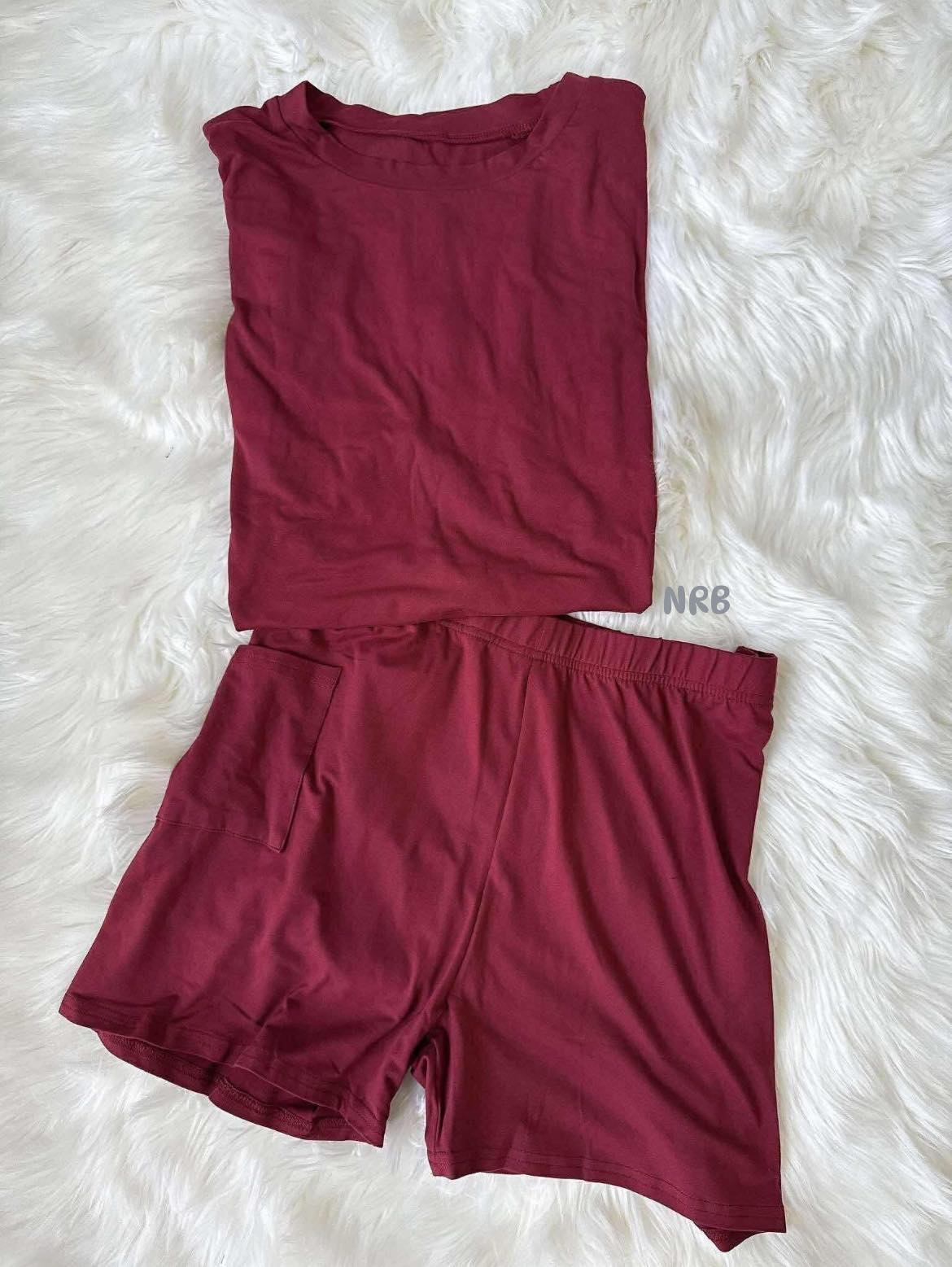 WOMEN’S CASUAL TEE + BIKER SHORTS SET