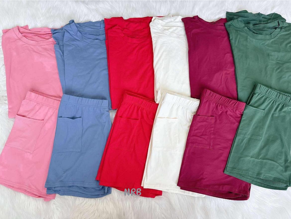 WOMEN’S CASUAL TEE + BIKER SHORTS SET