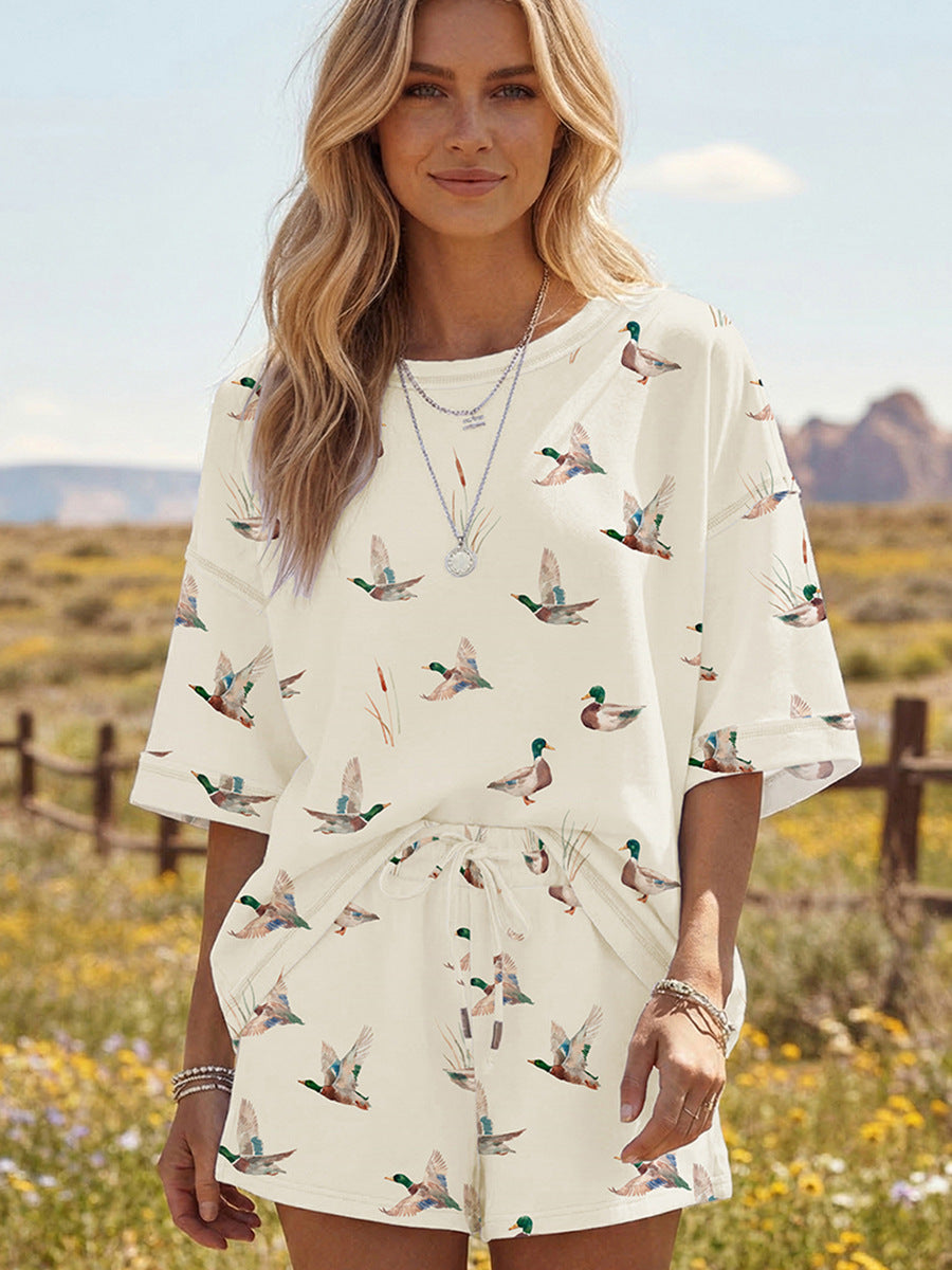 Mallard Duck Oversized Tee & Short Set