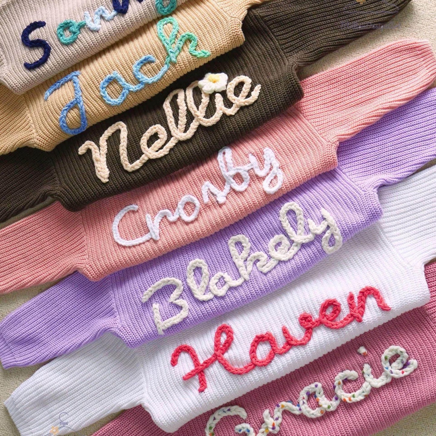 Hand embroidered sweater- 3/6 weeks